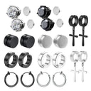 Magnetic CZ Stud Earrings Set Bold Hip Hop Jewelry Collection