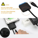 USB 3.0 to SATA Adapter Cable for 3.5/2.5 Inch SSD HDD