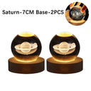 USB LED night light, Galaxy Crystal Ball lamp, 3D planet moon lamp, home decoration  ourlum.com B-Saturn-2PCS  