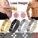 Zinc Alloy Magnetic Detox Bracelet for Men - Lymph Drainage & Arthritis Relief Health Jewelry