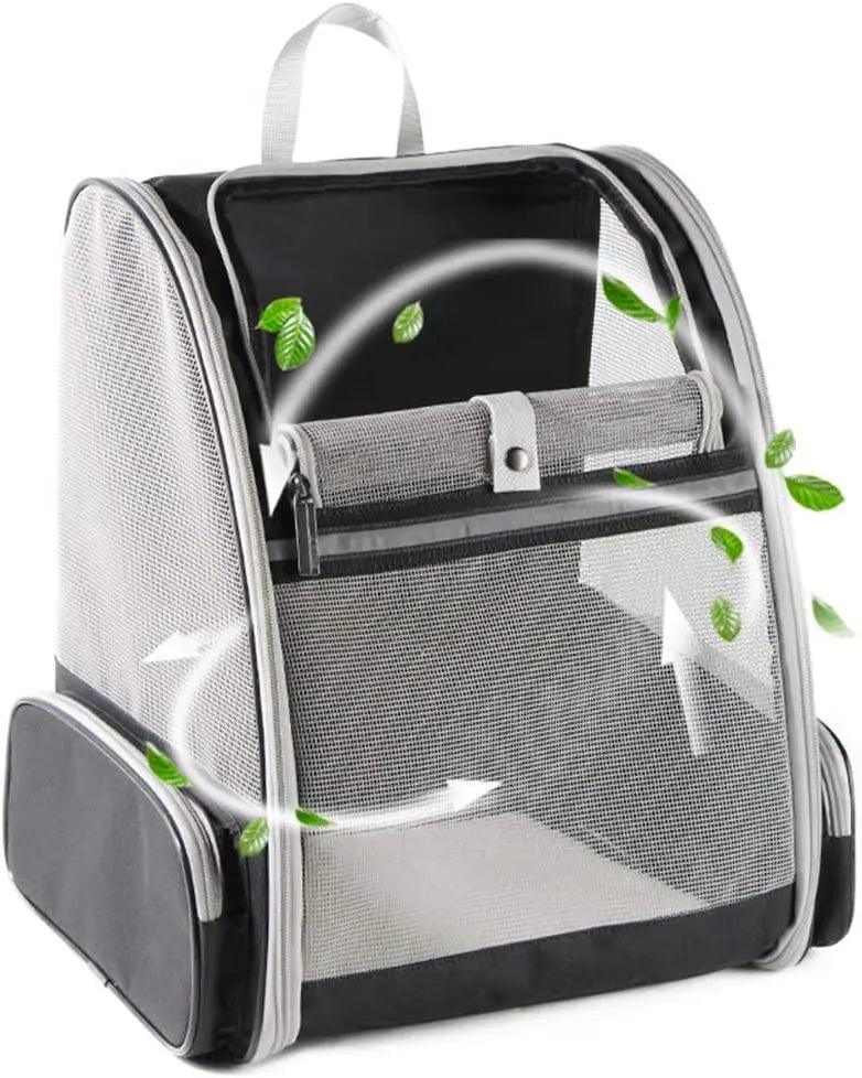 Portable Bubble Pet Carrier with Clear Window and Seatbelt Attachments  ourlum.com   