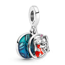 New 925 Sterling Silver Wolf Head Dumbo Pendant Beads