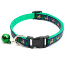 Nylon Pet Collar with Bell and Christmas Neck Strap  ourlum.com Green4 Adjustable 19-32cm 