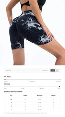 High-Waisted Seamless Tie-Dye Butt Lift Leggings for Women