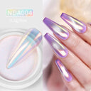 Aurora Chrome Nail Art Kit: Radiant Glitter & Mirror Pigment