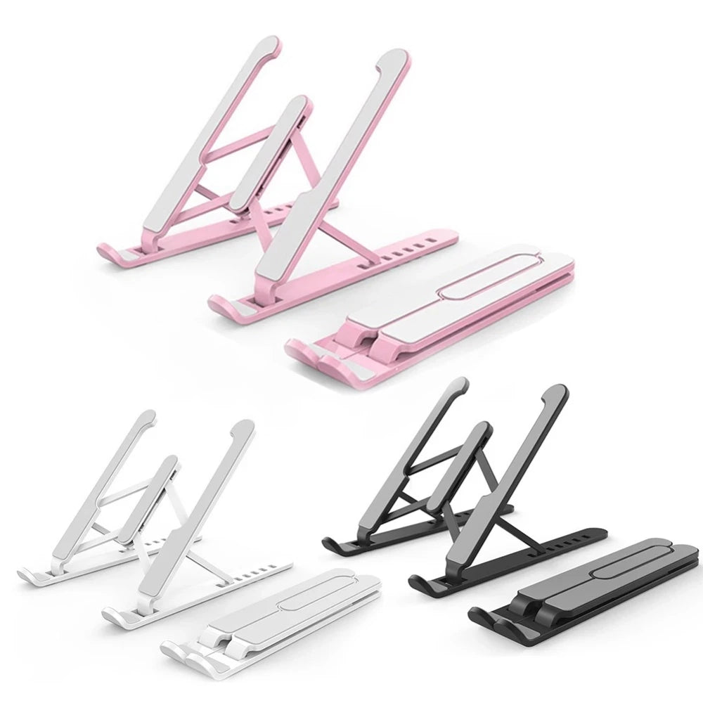 Adjustable Foldable Laptop and Tablet Stand with Heat Dissipation for Home and Office Use