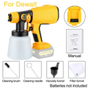 Cordless 800ML Electric Paint Sprayer for Dewalt 18V/20V