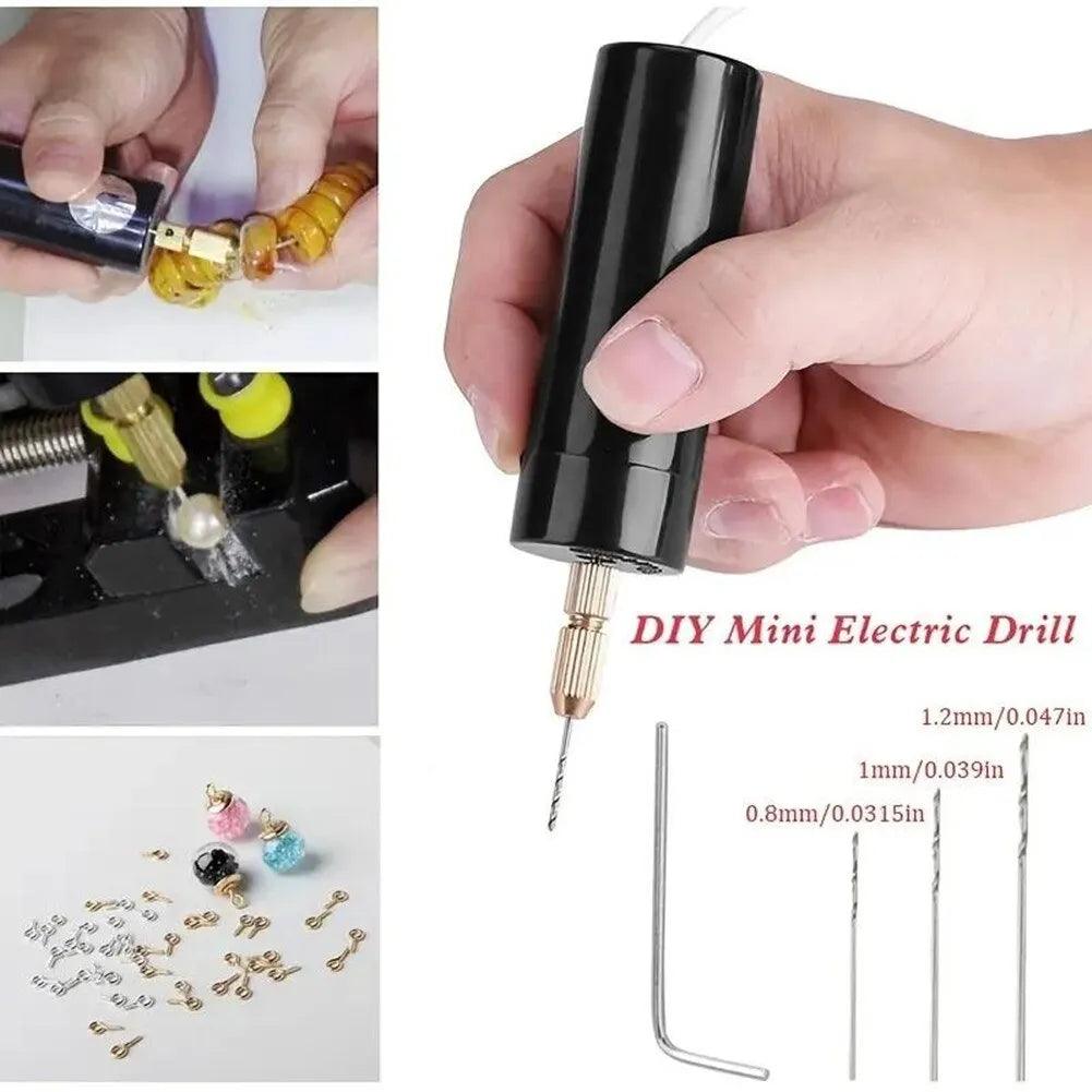 Compact USB-Powered Mini Drill: Versatile Tool for Jewelry & Crafts  ourlum.com   