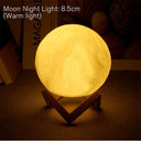 LED Night Light 3D Print Moon Lamp With Stand and Battery Color Change Bedroom Decor Moon Light for Kids Gifts lampara de Luna  ourlum.com warm white  