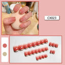 Chic Holiday Pink French Press-On Nails Set 24 Designs