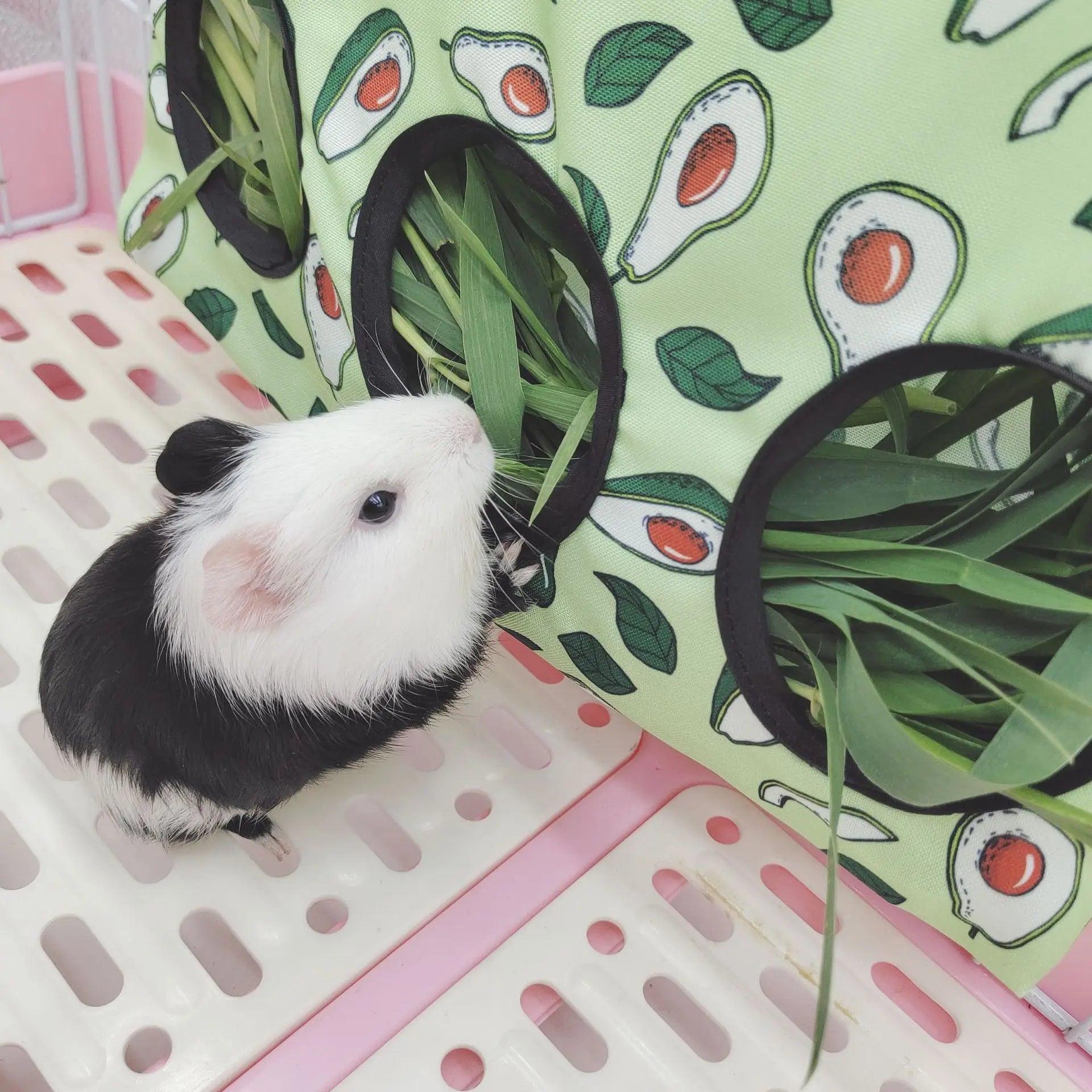 Hanging Hay Bag for Small Animals: Durable Feeder Cage Accessories  ourlum.com   