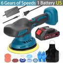 Cordless Eccentric Car Polisher 8 Gears Adjustable Speed