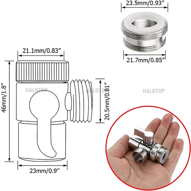 Faucet Splitter Diverter Valve Connector for Kitchen Bathroom Shower  ourlum.com   