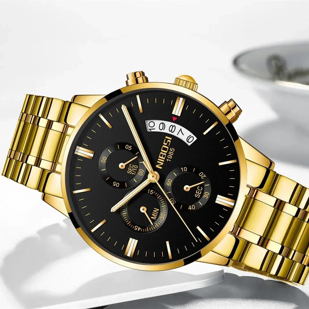Luxury Chronograph Men's Watch with Quartz Movement and Stainless Steel Design  ourlum.com   