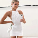 Y2K Chic Backless Sundress Retro Sophistication Allure