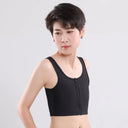 Chest Breast Binder Trans Crop Top Bandage Zipper Bra Tank