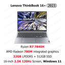  ThinkBook 16+ Laptop 2023 AMD Ryzen7 7840H RTX4050 16GB/32GB RAM 512G/1T/2TB SSD 16-Inch 2.5K 120Hz Screen Notebook PC  ourlum.com R7 32G 512G CHINA 