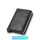 RFID Slim Leather Wallet: Stylish Card Holder with Protection