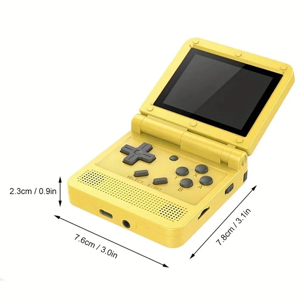 POWKIDDY V90 Retro Handheld Folding Game Console 3.0-Inch IPS LCD Screen 1020mAh Rechargeable Battery Built-in 15000 Video Games  ourlum.com   