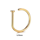 1PC 316L Stainless Steel Double Spiral Nose Hoop Ring