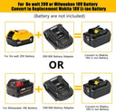 Battery Adapter For Milwaukee Dewalt 18V 20V Li-ion To Makita Bl1830 Bl1850