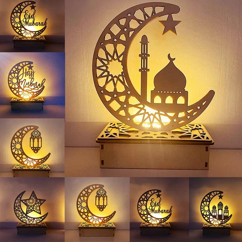 Ramadan Decoration Festival Wooden Moon Star Lights Deco Bedroom Decoration Ramadan 2023 Ramadan Party Lighting Decorative Lamps  ourlum.com   