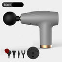 Black 4-Head Mini Fascia Gun Multi-Stage Massage Equipment