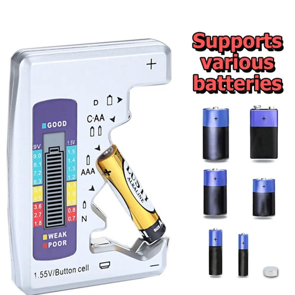 Digital Battery Tester LCD Display Capacity Check Diagnostic Tool  ourlum.com   