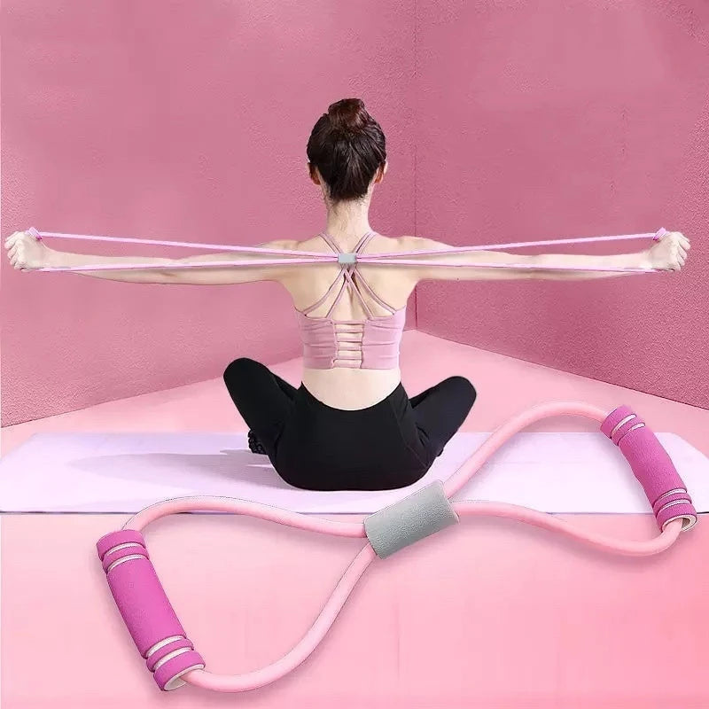 Foam-Handled Resistance Bands for Home Fitness Use