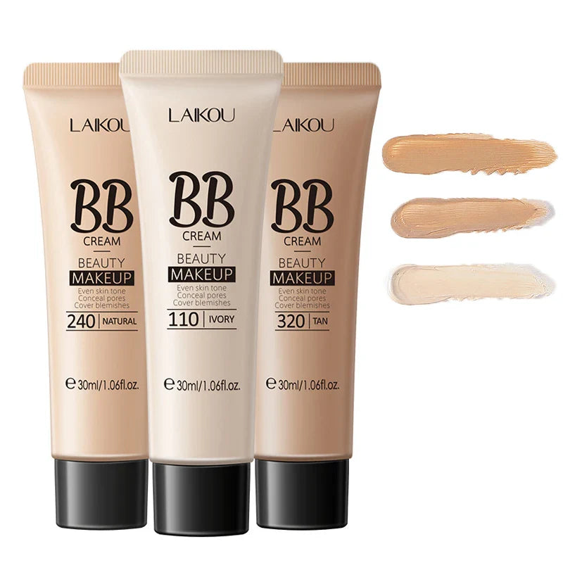 BB Cream Brighten Even Skin Tone Liquid Foundation Moisturizing Hydrating Concealer Cover Blemishes Concel Pores Makeup Base  ourlum.com   