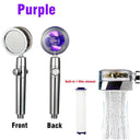 360 Degrees Rotation Turbo Fan Shower Head: Ultimate High Pressure Experience  ourlum.com PURPLE  