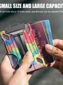 Minimalist Wallet for Men Slim Aluminum Money Clip RFID Blocker