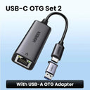 USB Ethernet Adapter: Fast Network Connection for Laptop & Switch  ourlum.com USB-C OTG Set 2 israel 