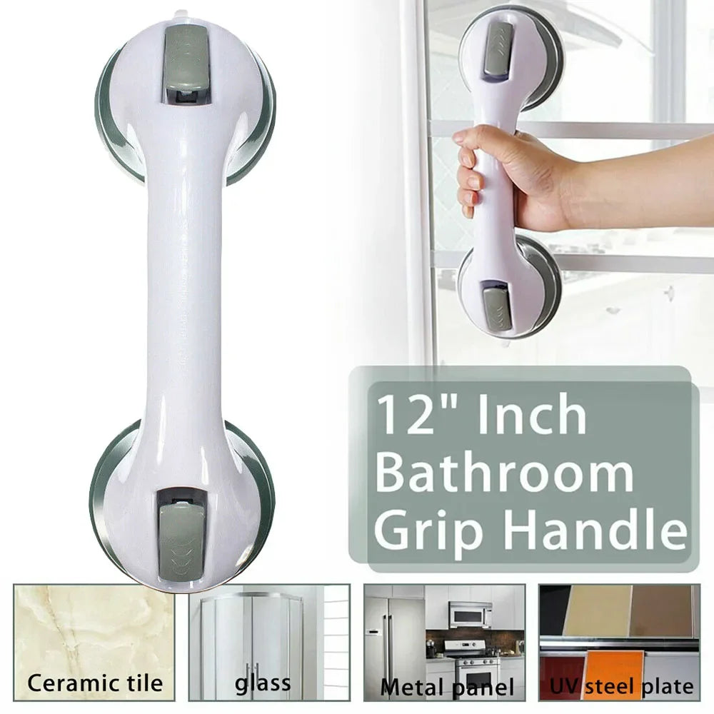 Safety Shower Handle Grab Bars Grip Dual Locking Safety Suction Cups Anti Slip Support Medical Assist  Toilet Bathroom