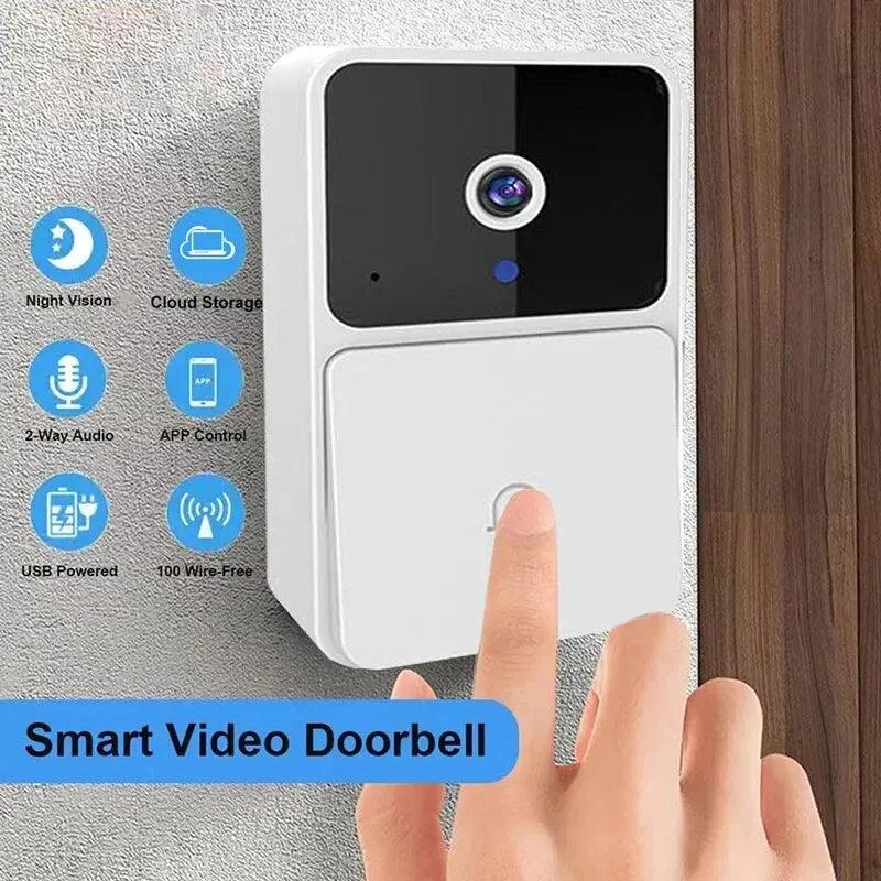 Smart Video Doorbell Camera: Wireless Night Vision Intercom Voice Change SEO: Clear Footage Two-Way Audio Long Standby Easy Setup Picture Capture  ourlum.com   