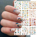 Winter Hedgehog Nail Art Stickers for Charming Nails