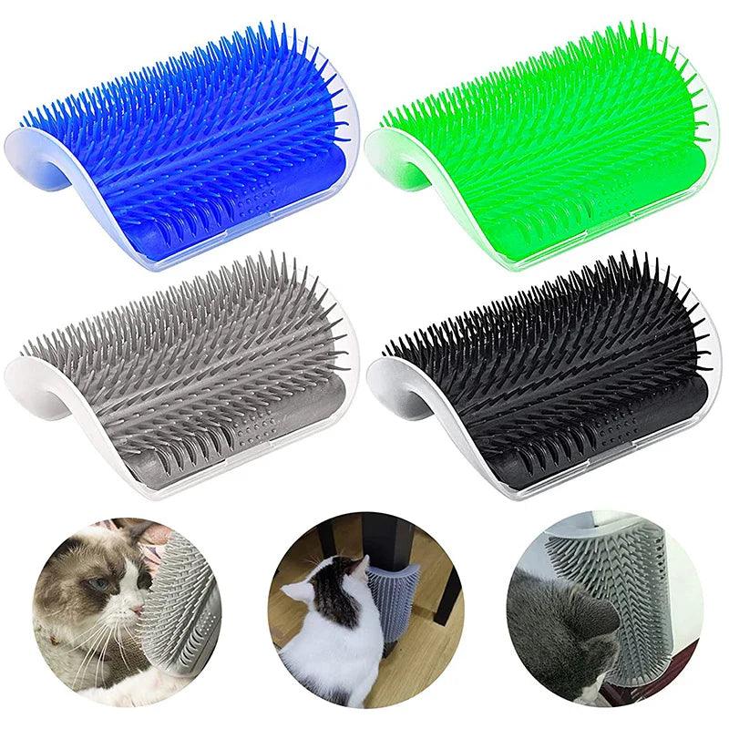 Cat Self Groomer Massage Comb with Catnip - Pet Toy & Scratcher  ourlum.com   