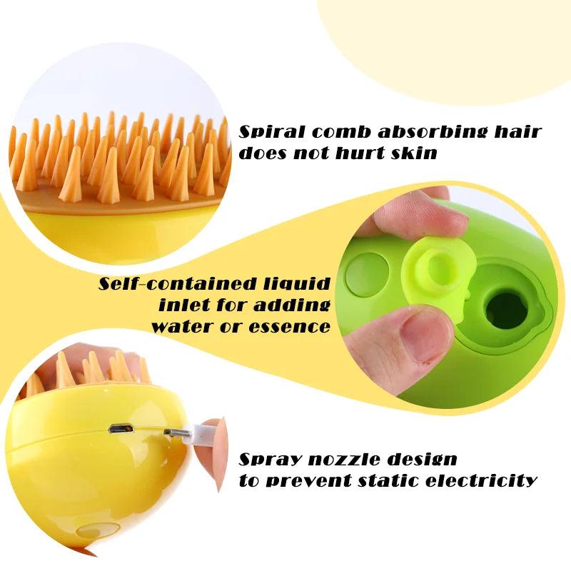 Pet Electric Spray Comb & Massage Steamer Brush: Reduce Shedding & Enhance Fur  ourlum.com   