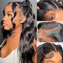 Luxury Body Wave Lace Front Wig Natural Human Hair 24 Inch