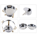 4L Stainless Steel Gold Warming Container Chafing Dish Food Warmer Food Insulation for Home Accessories