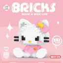 Hello Kitty Building Block Anime Figure Puzzle Ornament Gift  ourlum.com Hello Kitly 382PCS NO BOX 