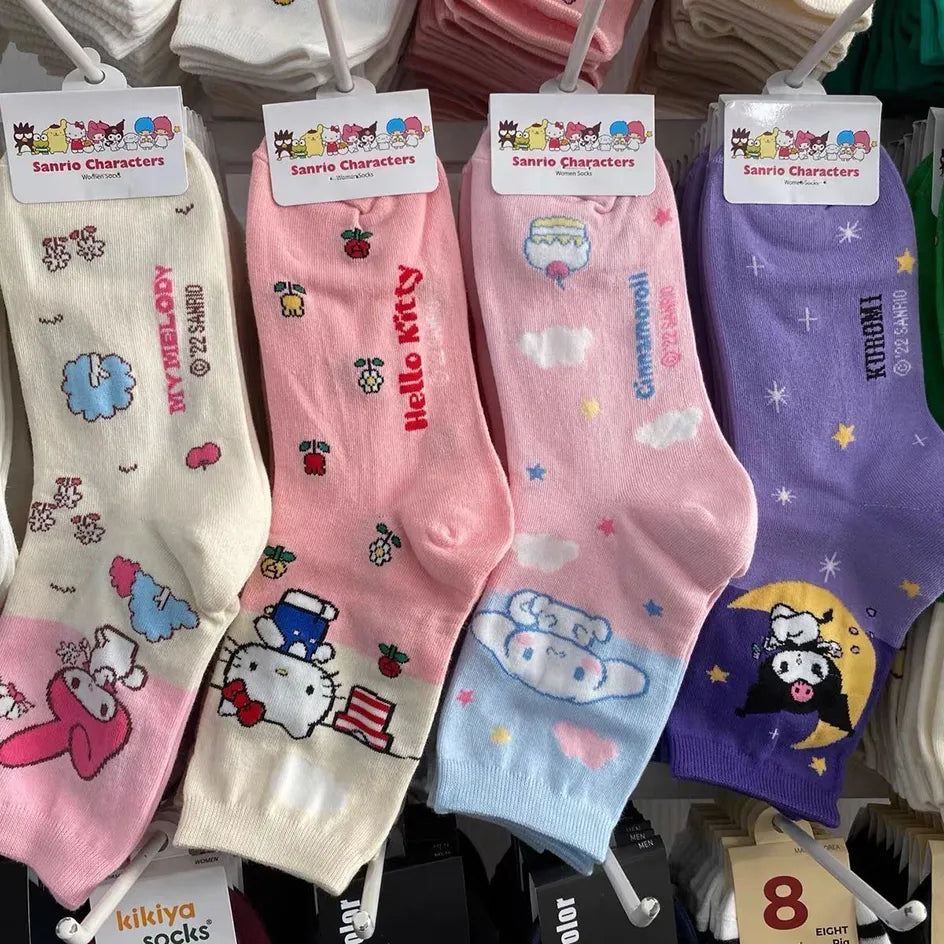 Fashion Sanrio Cartoon Socks: Adorable Kawaii Student Stockings for Girls  ourlum.com   