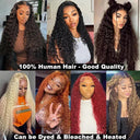 250 Density 13x6 HD Lace Frontal Deep Wave Wig Real Virgin Hair