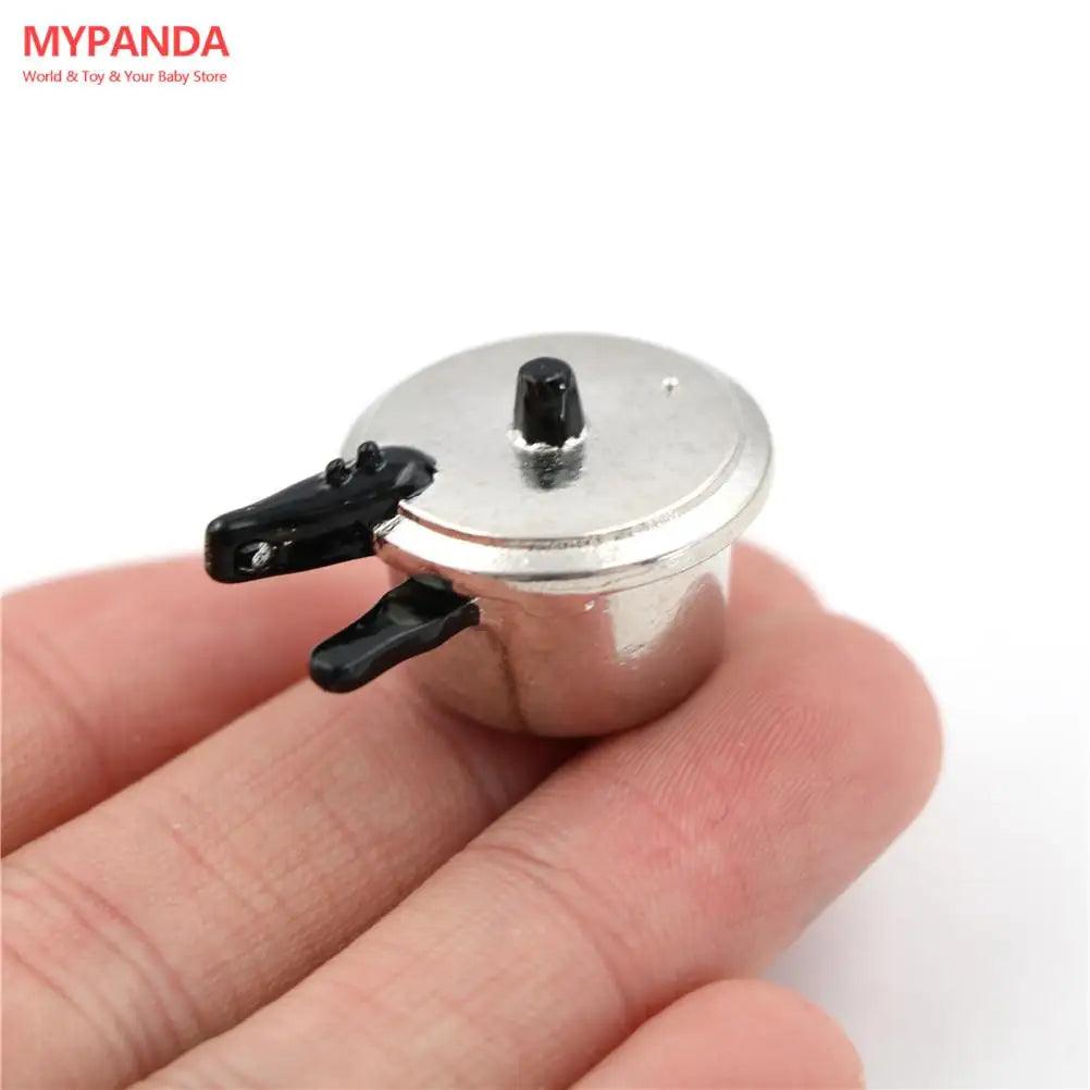 Cooking Utensil Pressure Cooker Autoclave Toy Simulation Kitchen Tools 1:12 Scale Dollhouse Miniature Kitchen