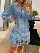 Spring Lace Splicing Dress Elegant Chic Fashion Choice