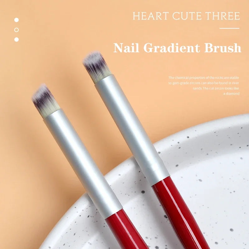 Gradient Smudge Nail Brush Art Brushes for Manicure Uv Gel Polish Draw Paint Wooden Pen Nail Tools Accesoires Set  ourlum.com   