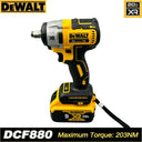 DEWALT DCF880 Cordless Impact Wrench 203Nm Torque 20V Power