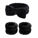 Cute Plush Wristband Hair Tie Makeup Mask Moisture Proof Sleeve