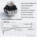 LEOBOG GrayWood Linear POM HIFI Switches Ultimate Gaming