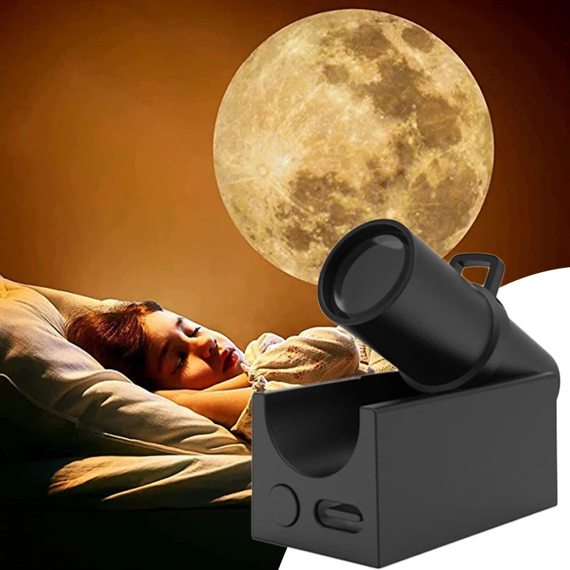 LED USB Night Light Moon Projector Atmosphere Lamp Planet Projection Background Wall Decoration Light For Bedroom Birthday Gift